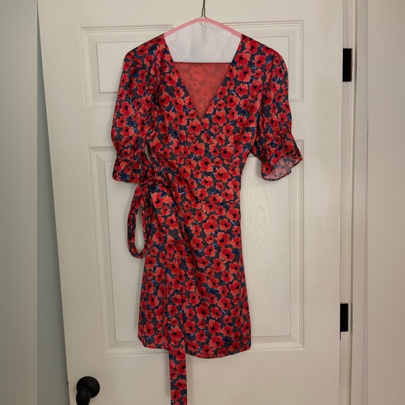 House of Harlow 1960 Red Floral Mini Dress (Size M) - Picture 3 of 4
